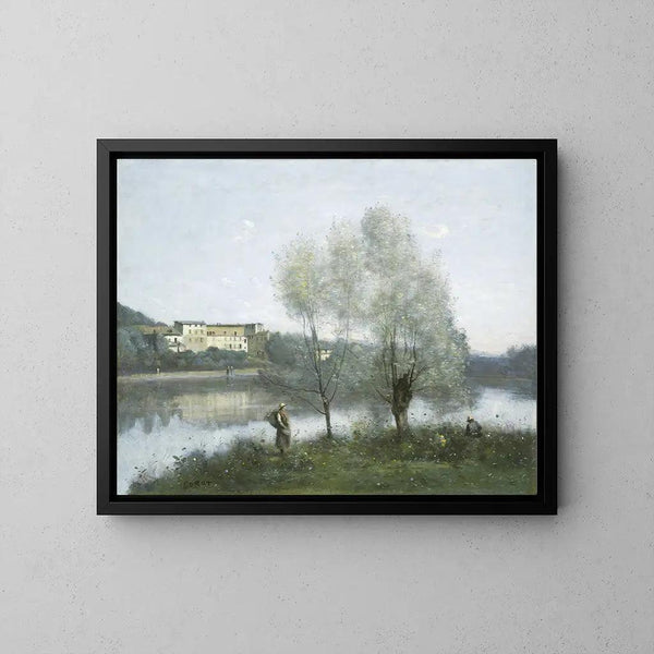 Les Baigneuses de Ville-d'Avray - Jean-Baptiste Camille Corot | Reproduction Tableau Décoration murale affiche copie