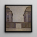 De gebouwen van de Aziatische compagnie gezien vanaf de St Ann-straat - Vilhelm Hammershøi — ingelijst kunstwerk aan de muur