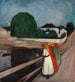 De meisjes op de brug - Edvard Munch — weergave van het kunstwerk