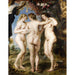 Reproductie van het schilderij De Drie Gratiën - Peter Paul Rubens