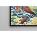 Reproductie van het schilderij van Yoshitsune's paardenwatervallen bij Yoshino - Katsushika Hokusai