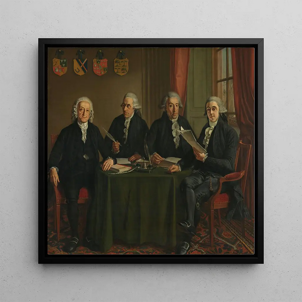 Les quatre principaux commissaires des travaux du port d'Amsterdam - Wybrand Hendriks