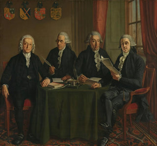 Les quatre principaux commissaires des travaux du port d'Amsterdam - Wybrand Hendriks