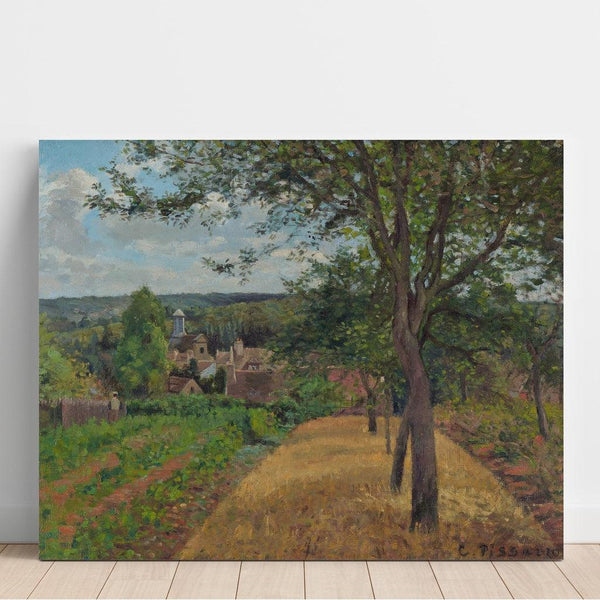 Reproductie van het schilderij De boomgaarden van Louveciennes - Camille Pissarro