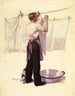 Hangen van de was - Leslie Thrasher — weergave van het kunstwerk