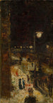 Rue de Berlin la nuit - Lesser Ury — weergave van het kunstwerk