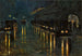 van de luchtmetrostation Blowstraße 's nachts - Lesser Ury — weergave van het kunstwerk