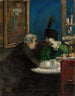 Aan de Koffiebar Victoria Berlijn - Lesser Ury — weergave van het kunstwerk