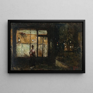 Lesser Ury - The Illuminated Shop Window At Night.webp