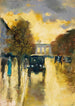 Unter den Linden met uitzicht op de Brandenburger Tor in Berlijn - Lesser Ury — weergave van het kunstwerk