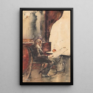Lesser Ury - Zeitungsleser im Caf.webp