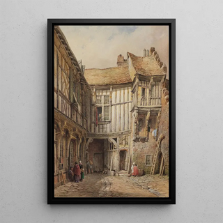 Lewis John Wood - Courtyard of House at no 29 Rue de la Tannerie Abbeville Somme France said to be from the reign of Franois I.webp