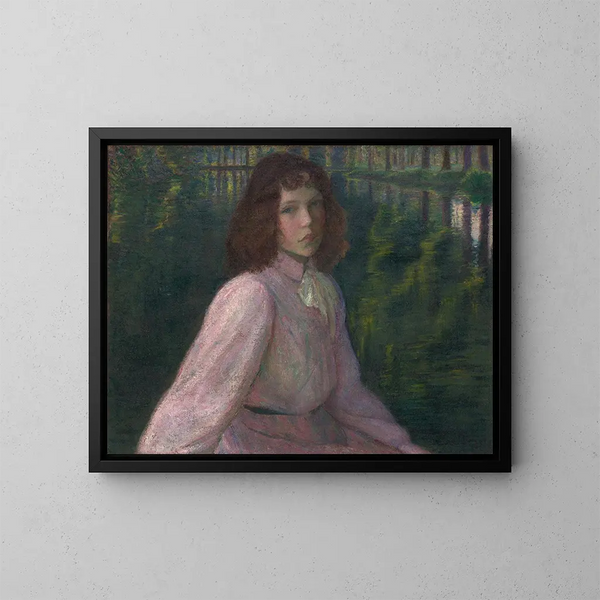 Aan de oever van de rivier II - Lilla Cabot Perry — ingelijst kunstwerk aan de muur