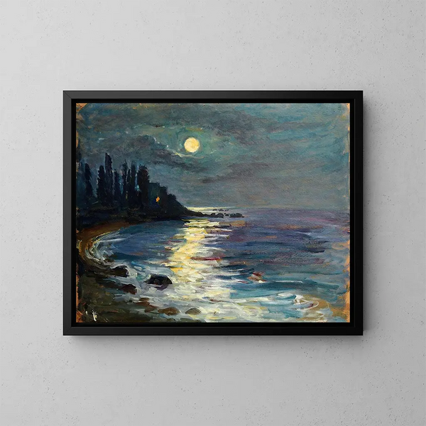 Mijn nacht in het maanlicht - Lilly Walther — ingelijst kunstwerk aan de muur