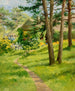 Summer Landscape Painting - Lilly Walther — artwork view