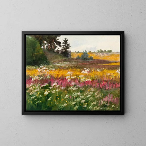 Landschap van Suvine - Lilly Walther — ingelijst kunstwerk aan de muur