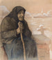 Old woman with a stick - Lilly Walther — artwork view