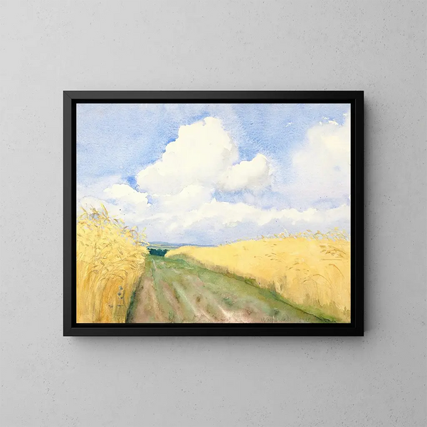 Landschap van Worpswede - Lilly Walther — ingelijst kunstwerk aan de muur