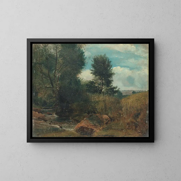 Uitzicht op de rivier Sid bij Sidmouth - Lionel Constable — ingelijst kunstwerk aan de muur