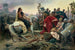 Vercingétorix legt de wapens neer aan de voeten van Julius Caesar - Lionel Royer — weergave van het kunstwerk