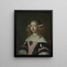 Adriana Jacobusdr Hinlopen 1646-1736 wife of Johannes Wijbrants - Lodewijk van der Helst — framed artwork on a wall