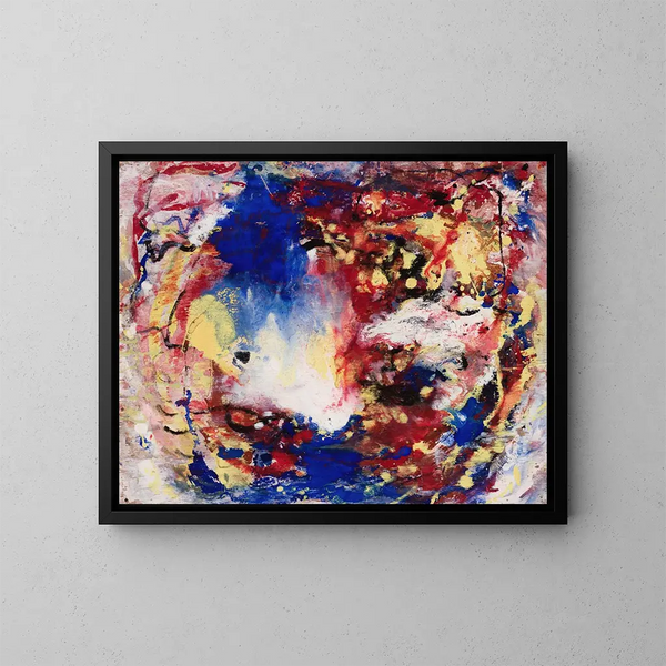 compositie - Lola Liivat — ingelijst kunstwerk aan de muur