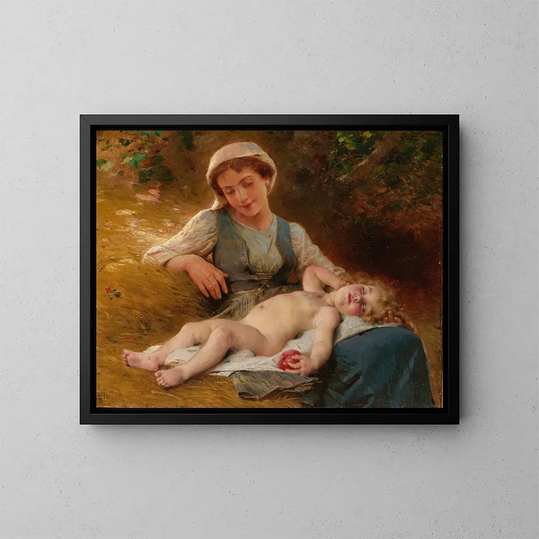 Diepe Slaap - Léon Jean-Basile Perrault — ingelijst kunstwerk aan de muur