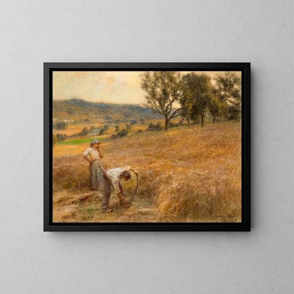 van Faucheurs, deux figures - Léon Augustin Lhermitte — ingelijst kunstwerk aan de muur