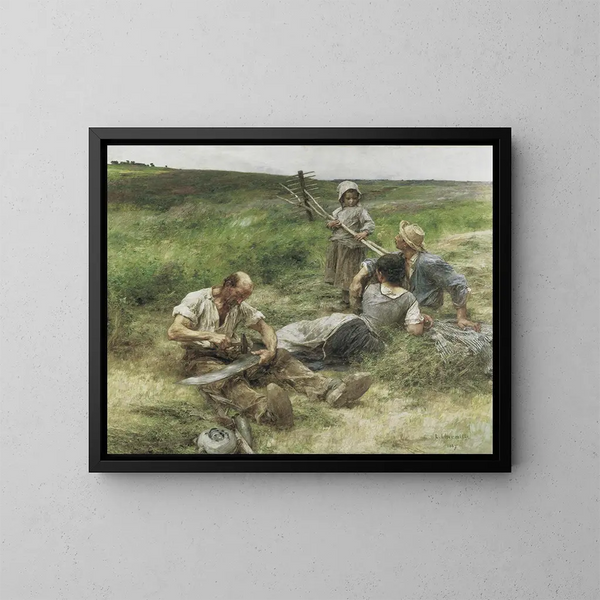 maaiwerk - Léon Augustin Lhermitte — ingelijst kunstwerk aan de muur