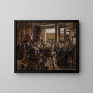 Lon Augustin Lhermitte - Les dentellires des Vosges The lacemakers of the Vosges.webp