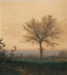 Landschap met een kale boom en een landbouwer - Léon Bonvin — weergave van het kunstwerk