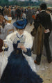 Een elegante tijdens de koers - Léon Carré — weergave van het kunstwerk