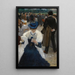 Een elegante tijdens de koers - Léon Carré — ingelijst kunstwerk aan de muur