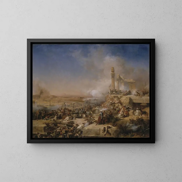 Bataille d'Héliopolis - Léon Cogniet — ingelijst kunstwerk aan de muur