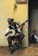 De banjospeler - Léon Delachaux — weergave van het kunstwerk
