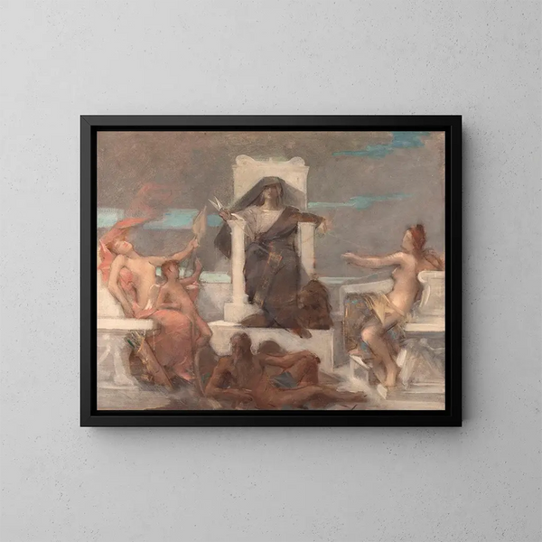 Het Lot - Léon François Comerre — ingelijst kunstwerk aan de muur