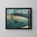 Leopoldpark van Oostende met de vijver en de Trinkhall onder de sneeuw - Léon Spilliaert — ingelijst kunstwerk aan de muur