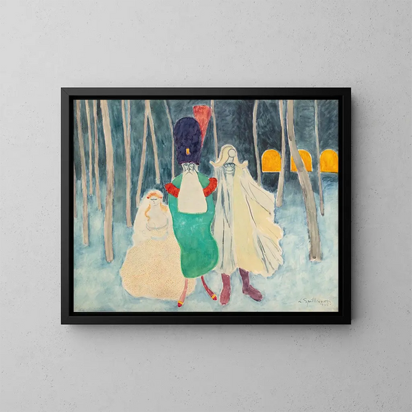 Mascarade Léopold II, Napoléon et la bouquetière - Léon Spilliaert — ingelijst kunstwerk aan de muur