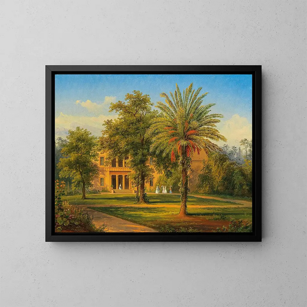 Rome, uitzicht op de villa Torlonia - Longin Christianowitsch Fricke — ingelijst kunstwerk aan de muur