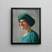 Zelfportret - Lore Scheid — ingelijst kunstwerk aan de muur