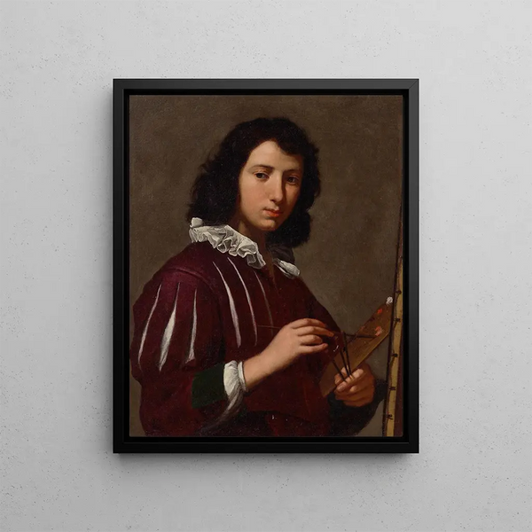Lorenzo Lippi - Portrait of an artist halflength before an easel.webp