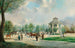 an animated scene in front of the Lusthaus Prater in Vienna - Lothar Michael Bürger — artwork view