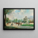 an animated scene in front of the Lusthaus Prater in Vienna - Lothar Michael Bürger — framed artwork on a wall