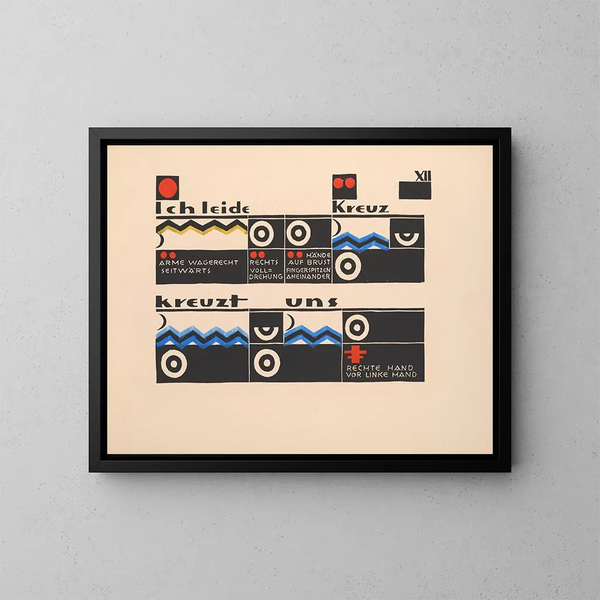 Ongetiteld Blad XII - Lothar Schreyer — ingelijst kunstwerk aan de muur
