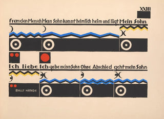Blad zonder titel XXIII - Lothar Schreyer — weergave van het kunstwerk