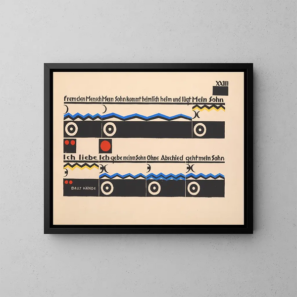 Blad zonder titel XXIII - Lothar Schreyer — ingelijst kunstwerk aan de muur