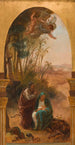 Le repos pendant la fuite en Égypte - Louis-Antoine-Léon Riesener — weergave van het kunstwerk