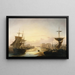 Marine schilderij - Louis-Honoré-Frédéric Gamain — ingelijst kunstwerk aan de muur