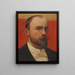 Zelfportret - Louis-Julien Brouillon — ingelijst kunstwerk aan de muur
