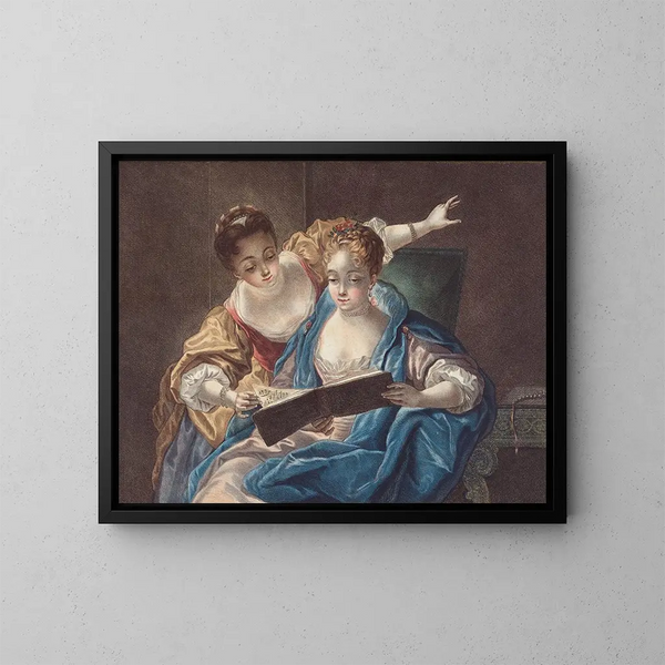 De fijne musici - Louis-Marin Bonnet — ingelijst kunstwerk aan de muur